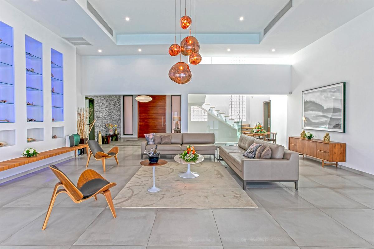 7 bedrooms luxury villa rental St Martin - The living room